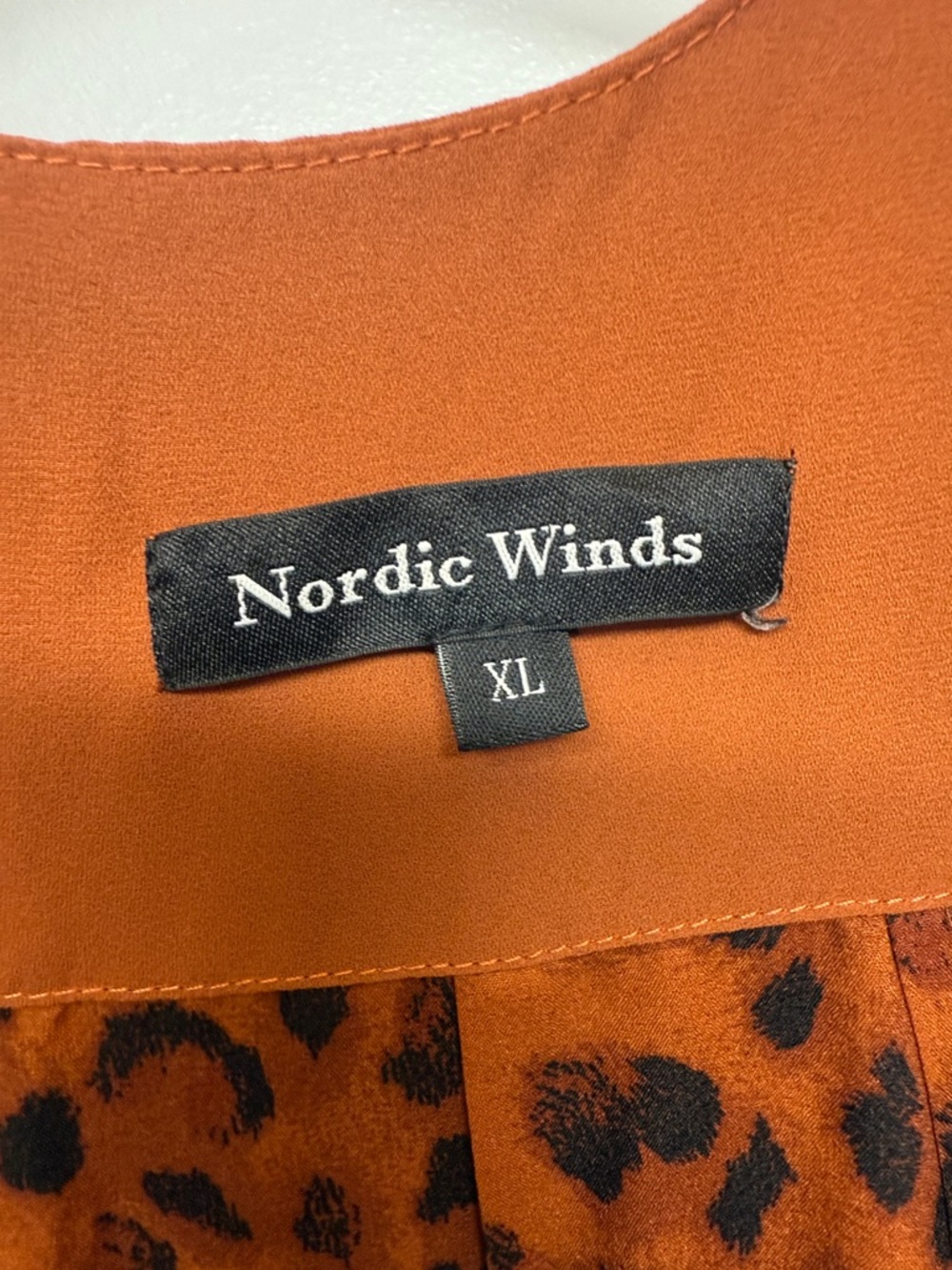 Free People Nordic Winds Rust Leopard-Print Jumpsuit - Picture 2 of 10